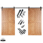Slanted Double Barn Door Kit | Black Hardware