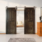 Classic Double Barn Door Kit | Brushed Nickel Hardware