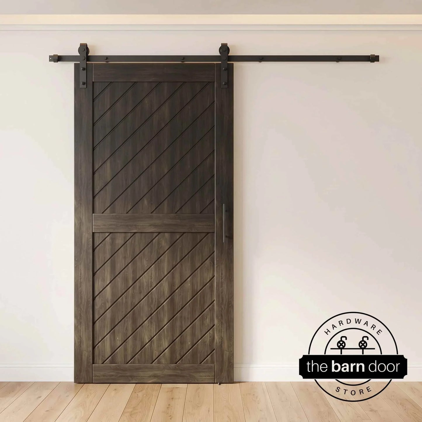 Slanted Pine Wood DIY Barn Door