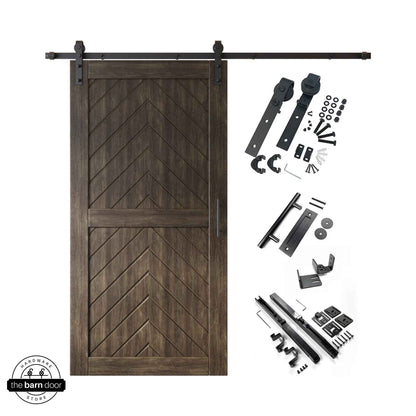Fishbone Single Barn Door Kit | Black Hardware