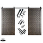 Fishbone Double Barn Door Kit | Black Hardware
