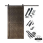 Patterned Single Door Barn Door Kit | Black Barn Door Hardware