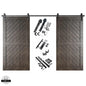 Slanted Double Barn Door Kit | Black Hardware