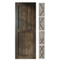 Classic Double Bypass 2 Door Barn Door Kit | Black Hardware