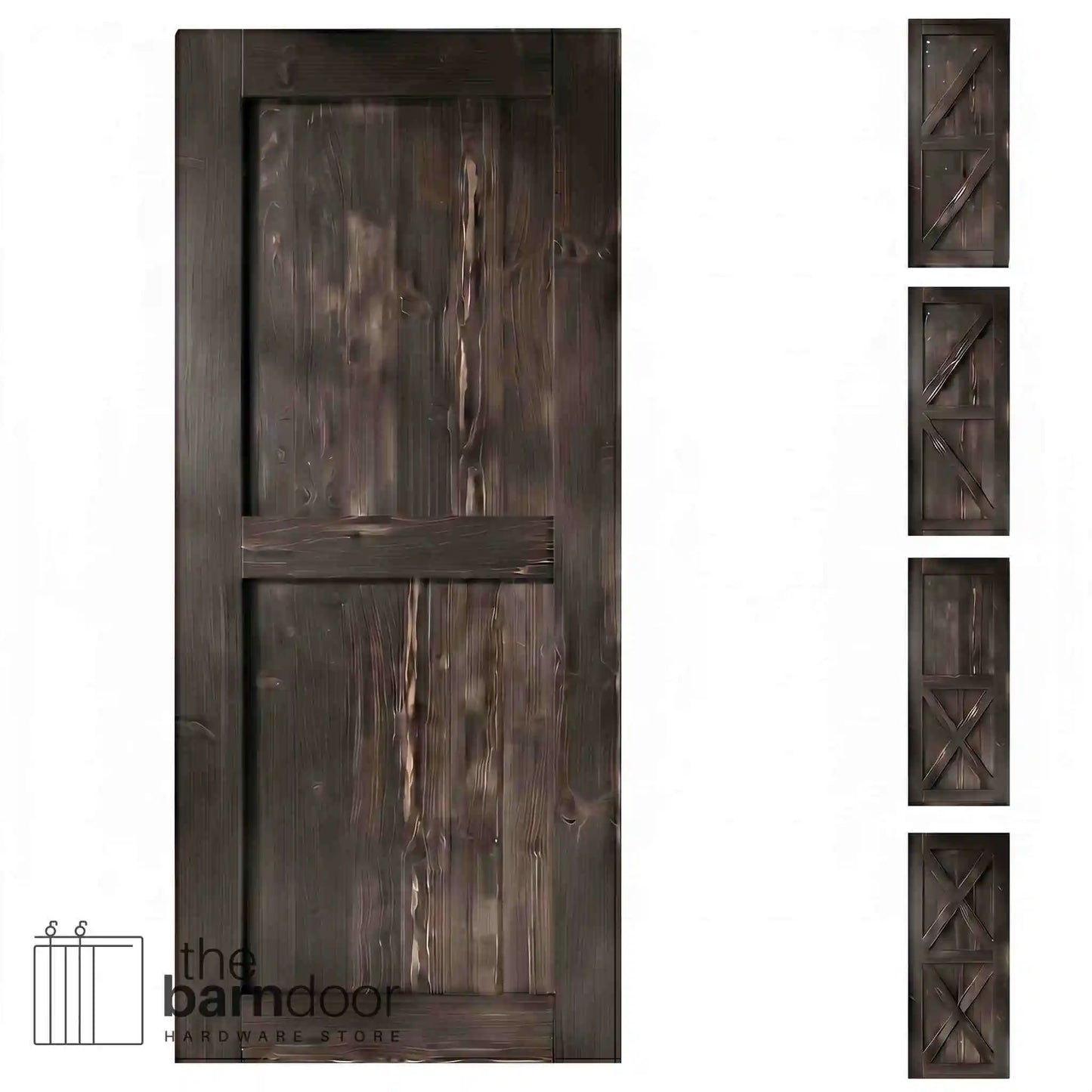 Natural Pine Wood Barn Door | 80", 84", 96" x 20"-60"