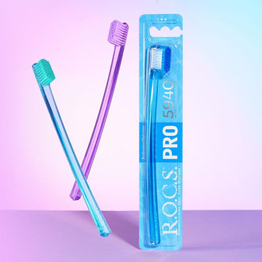 Rocs Pro Manual Toothbrush - Gentle, Effective Cleaning for Optimal Oral Hygiene