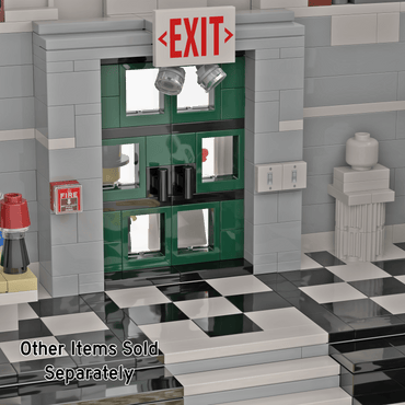 Emergency Exit Sign - Custom Printed 2x3 Tile - Made using LEGO® parts