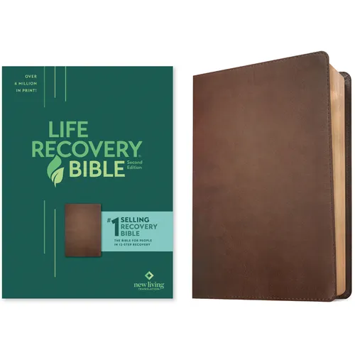 NLT Life Recovery Bible, Second Edition (Leatherlike, Rustic Brown) - Imitation Leather