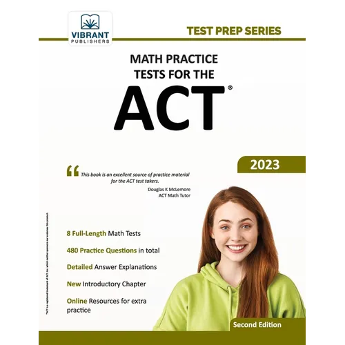 Math Practice Tests for the ACT - Paperback