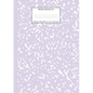 Marble Notebook A4: Lilac Purple College Ruled Journal - Paperback