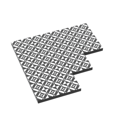 Black & White Tile for Floor & Wall - Custom Printed - Made Using a LEGO® Part
