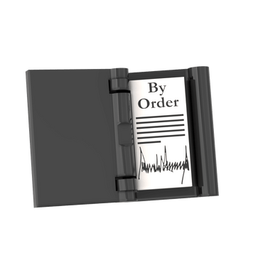 Executive Order - President Trump - Minifig Accessory - Custom Printed - Made Using LEGO® Parts