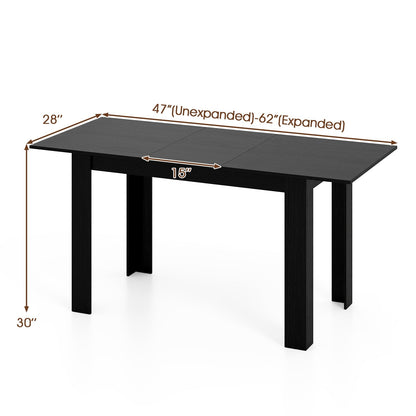 Extendable Dining Table for 4-8 People 47"-62" Large Rectangular Kitchen Table