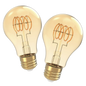 2 Pack - Dimmable LED Spiral Vintage 60W Eq.