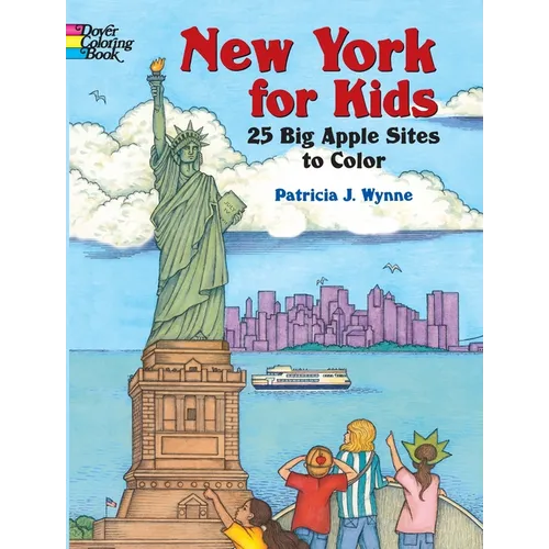 New York for Kids: 25 Big Apple Sites to Color - Paperback