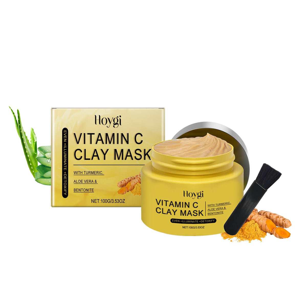 Vitamin C Turmeric Mud Mask Gently Improves Darkness Deep Cleansing Radiance Moisturizing Mask