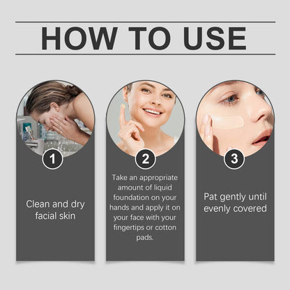 Moisture Concealer Foundation, Long-Lasting Moisturizing And Refreshing Moisturizing Light Skin Care Foundation