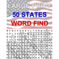 50 States Large Print Word Find: Easy to Read Themed Word Search Puzzle Book - Paperback
