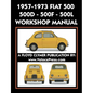 1957-1973 Fiat 500 - 500d - 500f - 500l Factory Workshop Manual Also Applicable to the 1970-1977 Autobianchi Giardiniera - Paperback