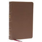 KJV Holy Bible: Large Print Single-Column with 43,000 End-Of-Verse Cross References, Brown Genuine Leather, Personal Size, Red Letter, Comfort Print: - Leather