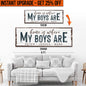 Upgrade Your 'Home Is Where My Boys Are' (Style 1) Canvas To 20x60 Inches (Free Shipping)