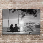 Romantic Swing Family Names Sign