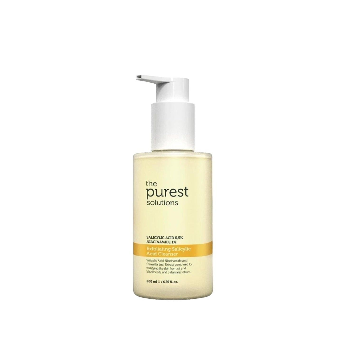 The Purest Solutions Exfoliating Salicylic Acid Cleanser with Niacinamide - 200ml - For Acne Prone, Oily Skin