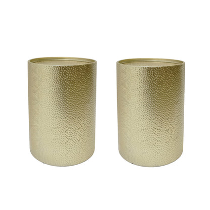 Brookhaven Hammered Metal Side Table - Set of 2 (Gold)