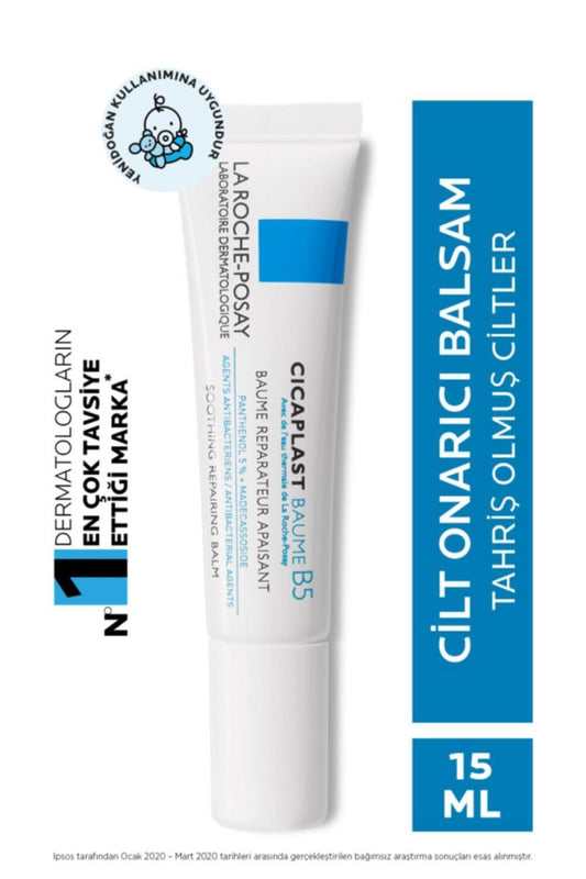 La Roche-Posay Cicaplast Baume B5: Soothing Repair Cream for Sensitive, Dry & Irritated Skin | Paraben & Fragrance-Free, Baby & Adult Safe