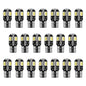 20Pcs T10 SMD5730 LED Light Bulbs 6000K Wedge Light Lamps Dome Map License Plate Car Interior Festoon Lights Kits