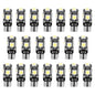 20Pcs T10 SMD5050 LED Light Bulbs 6000K Wedge Light Lamps Dome Map License Plate Car Interior Festoon Lights Kits