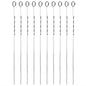 10Pcs BBQ Skewers 16" inch Kabob Skewers V-Shape Stainless Steel Shish Kebab Sticks Reusable Barbecue Skewers Set BBQ Grill Skewers for Meat Shrimp Ch