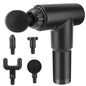 Cordless Percussion Massage Gun - Rechargeable, Deep Tissue Vibration, 4 Heads, 6 Intensity