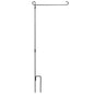 Garden Flag Stand Flagpole Weatherproof Wrought Iron Coated Yard Flag Holder For Yard Flag Party Banner Fits 11.8x17.7in Flag