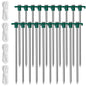 Tent Pegs Ropes Set 20Pcs 9.8in Heavy Duty Tent Stakes Nails Spike with 4x 9.8ft Nylon Ropes Tent Pop Up Canopy Stakes