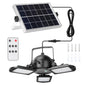 Solar Pendant Lights IP65 Waterproof Shed Light 120° Adjustable Garage Light with 3 Timing Modes 4 Brightness Levels Remote Control for Patio Porch