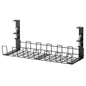 Under Desk Cable Management Tray 15.2in No Drill Desk Cable Cord Organizer Holder Basket Metal Wire Organizer Clamp Mount