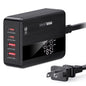 65W 4-Port USB Wall Charger: Fast Charging for iPhone 14-11, Samsung S22-S21, Switch, MacBook, iPad