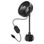 Portable Car Cup Holder Fan w/ 3 Speeds | Adjustable Gooseneck | Fits Car Van Truck SUV RV