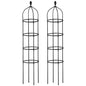 2 Packs Garden Obelisk Trellis 5.9FT Plants Tower for Climbing Plants Flower Vegetable Vine Support Rustproof Garden Plant Trellis Black