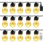 52.5FT Colorful Outdoor String Lights Smart RGB LED Patio Lights IP66 Waterproof Dimmable Hanging Light Bulbs with APP/ Remote Control 15 Bulbs