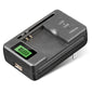 Mobile Universal Battery Charger LCD Indicator for Cell Phones Camera and USB Out