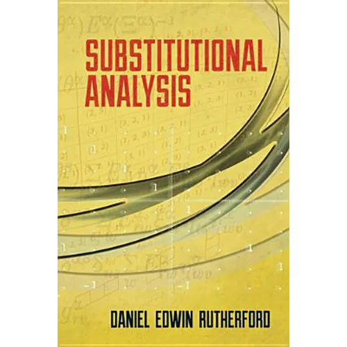 Substitutional Analysis - Paperback