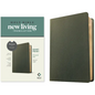 NLT Personal Size Giant Print Bible, Filament Enabled (Genuine Leather, Olive Green, Red Letter) - Leather
