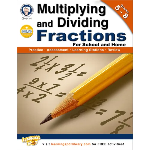 Multiplying and Dividing Fractions, Grades 5-8 - Paperback