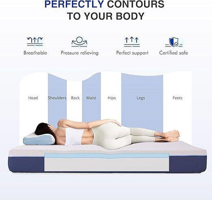 Full Size 6-Inch Gel Infused Medium Firm Memory Foam Mattress