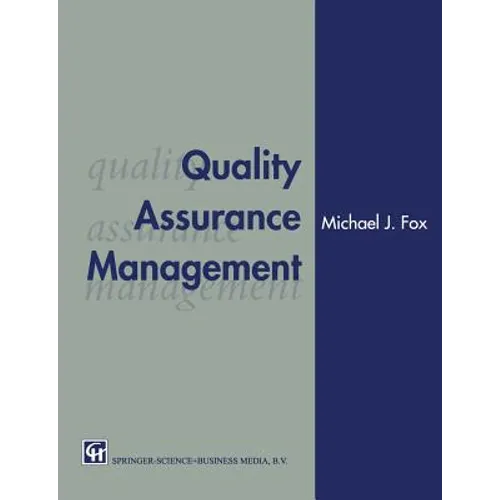 Quality Assurance Management - Paperback