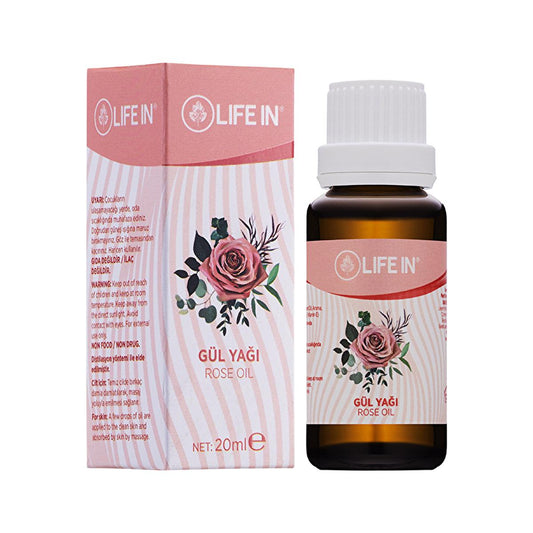 Life In Rose Oil for Skincare - 20ml Natural Skincare Essential Oil for Skin Rejuvenation and Hydration