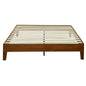 Full size Low Profile Platform Bed Frame in Cherry Wood Finish