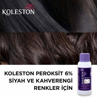 Wella Koleston Peroksit 6% Hair Dye Oxidizing Cream for Black & Brown Hair Colors - Effective 6% Hydrogen Peroxide Developer